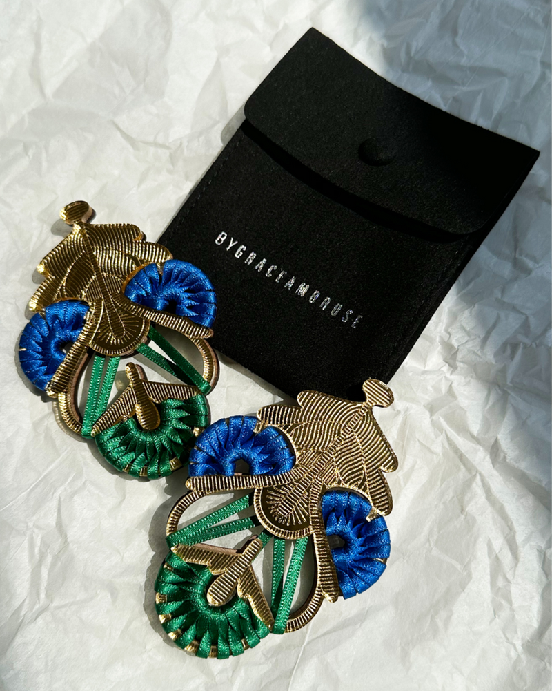 OWAMBE LUXE - Hunter Green and Dark Blue